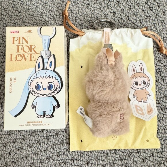 💗 Authentic POP MART THE MONSTERS Pin For Love Brown Mini Labubu B – US Ship - Picture 2 of 2